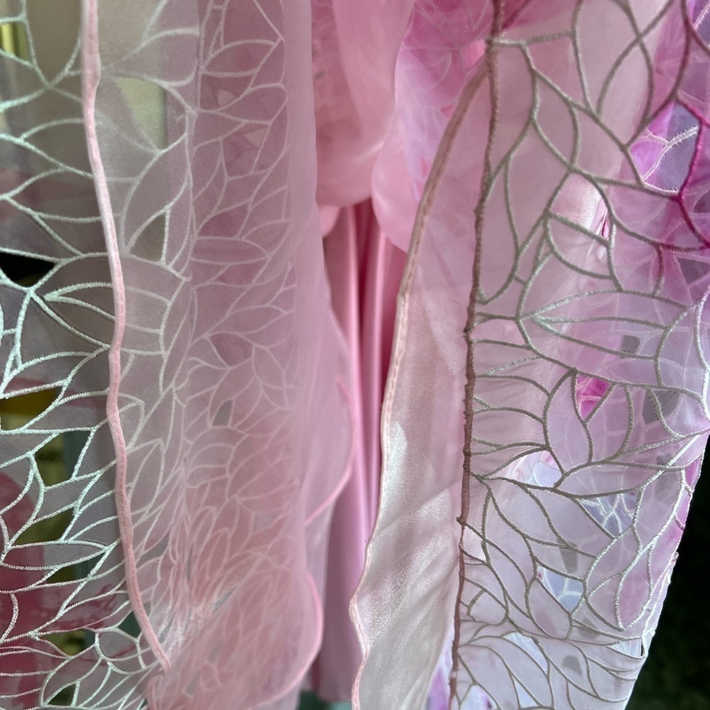Monique Lhuillier Pink Floral Lace Fit Flare Dress - Picture 11 of 13